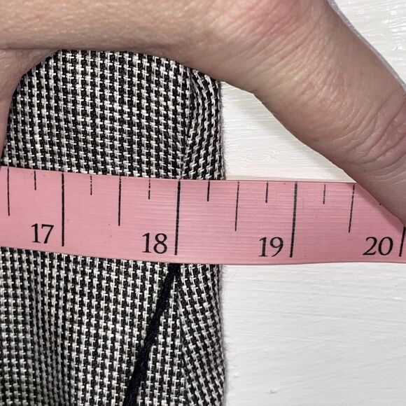 Vintage Irish Linen Check Shirt Dress Size 10 Y2K Button Front Belted Talbots - Picture 11 of 12